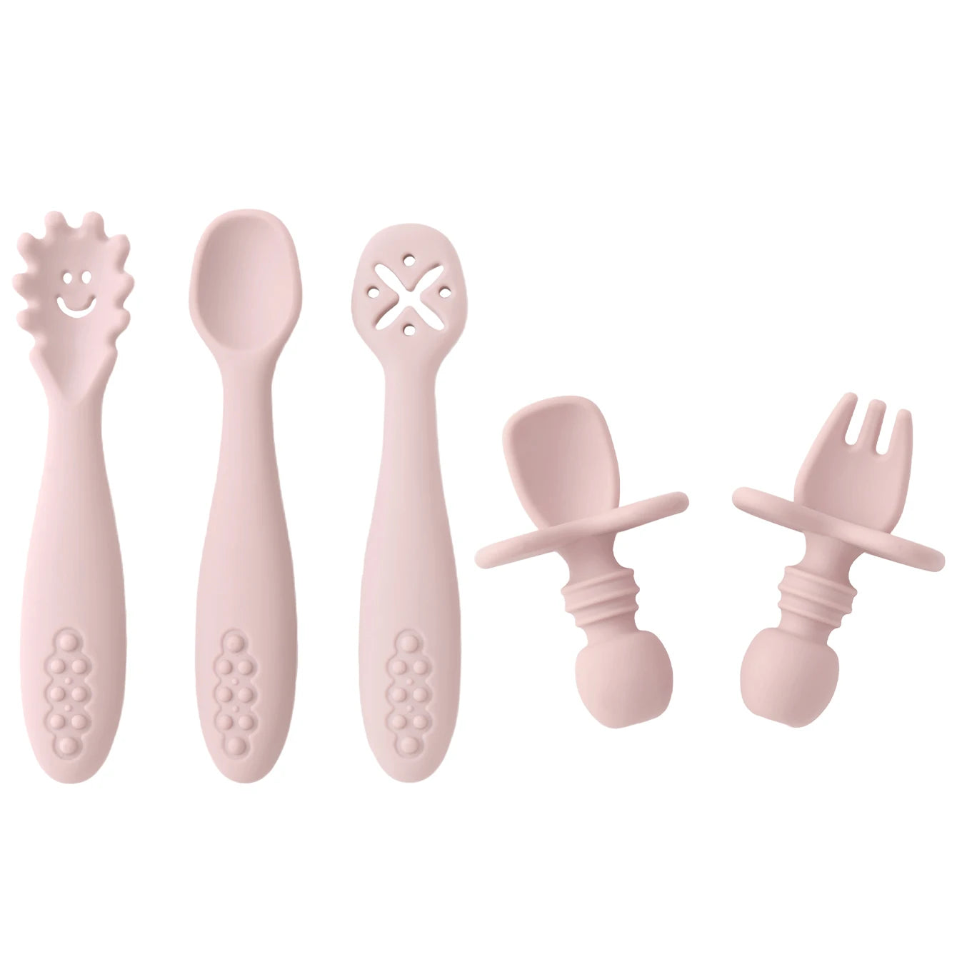 Kit Sensorial de Talheres Personalizados – 5 Peças em Silicone