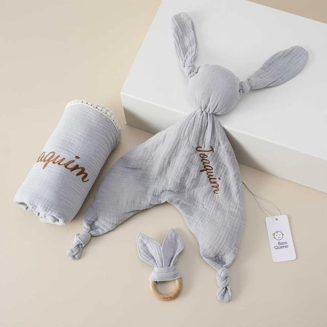 Kit Soninho Personalizado com Manta, Naninha e Mordedor