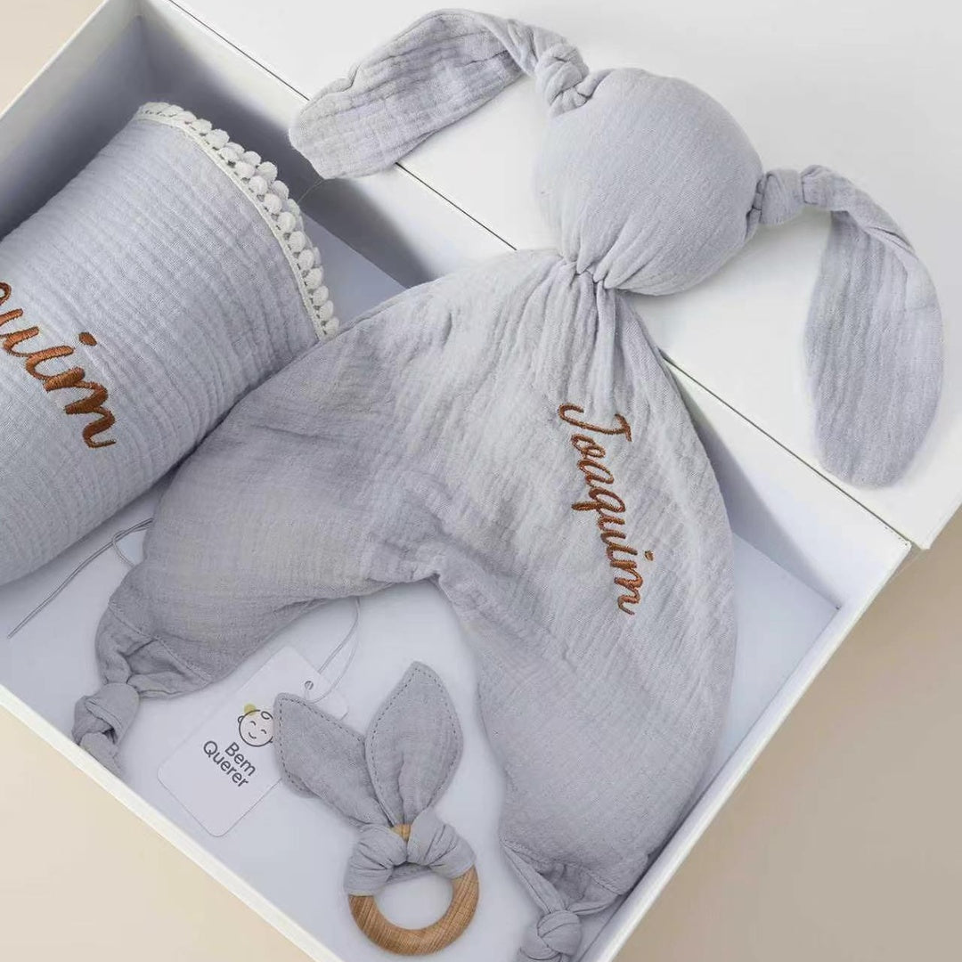 Kit Soninho Personalizado com Manta, Naninha e Mordedor