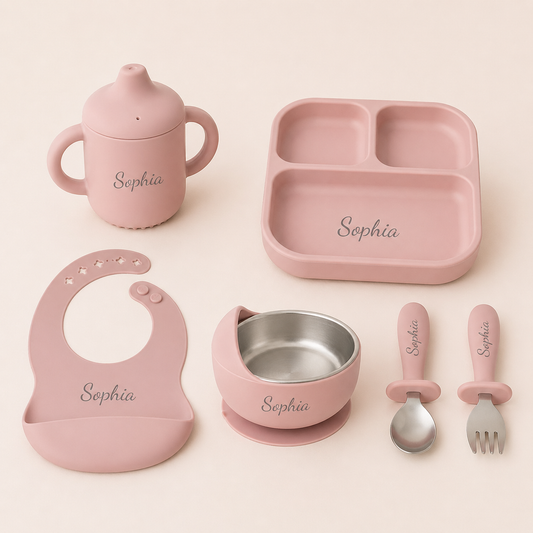 Kit Essencial Personalizado com Nome Aço Inox + Silicone