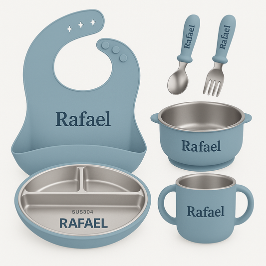 Kit Alimentação Personalizado - Aço Inox e Silicone